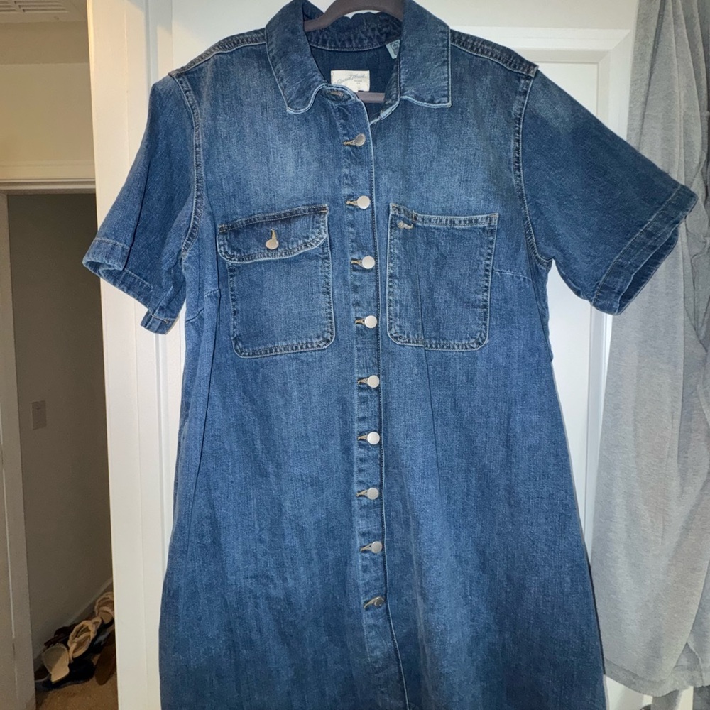 Denim Button-Up Dress